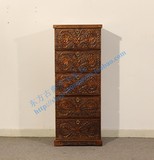 实木榆木斗柜储物柜展示柜 东南亚风格泰式家具 古典工艺14B141