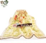 拉比 专柜正品 婴儿童话毛毯绒毯抱毯毯子礼盒 双面用 LKFEC011