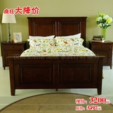 美式乡村HH风实木双人床美式休闲进口白蜡木床简约休闲大床可定制