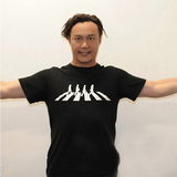2015陈奕迅T恤同款 EASIN LIFE演唱会短袖 斑马线 披头士摇滚半袖