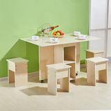可伸缩餐桌现代简约北欧宜家简易餐桌长方形折叠餐桌小户型餐桌椅