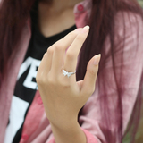 老银匠S925纯银戒指时尚甜美小动物蝴蝶戒指环开口食指戒女士气质