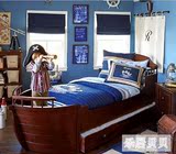乐居贝贝美式儿童实木家具海盗床船系列儿童床创意男孩家具儿童床