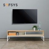 预售SOFSYS客厅家具现代简约120CM电视柜子钢木韩式地柜矮柜