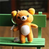 超可爱轻松小熊挂件轻松熊毛绒玩具防尘塞手机链便携实用限量发售
