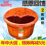 绿想加厚泡脚木桶 足浴桶加热 水家用洗脚盆木盆泡脚桶带盖足疗桶