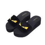 2016夏季新款大码时尚韩版厚底坡跟一字拖鞋女防滑平底沙滩凉拖鞋