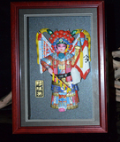 中国风京剧脸谱镜框创意礼品泥人张泥塑工艺品摆件装饰送老外礼物
