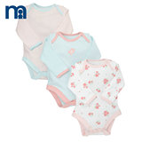 [转卖]【新年价】mothercare英国3件装女婴儿纯棉哈衣长袖三角