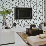 黑白造型电视墙壁纸圆圈艺术背景壁纸现代几何客厅沙发卧室床头BT