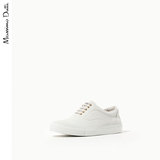 Massimo Dutti 男鞋 白色牛皮橡胶底运动鞋 12105122001