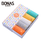 【天猫超市】宝娜斯BONAS 卡通多彩棉袜男女童袜 5双盒装 BCD-015