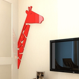 壁装饰品长颈鹿卡通3D亚克力立体墙贴儿童房幼儿园客厅电视背景墙