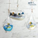 地中海风格透明玻璃瓶墙壁橱窗儿童房阳台创意家居幼儿园装饰吊饰