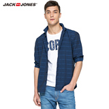 [代购]杰克琼斯2016新款男夏修身条纹七分袖衬衫E|216231009