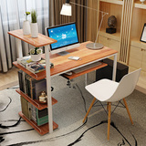 1.2米简易台式电脑桌书桌带书架隔板办公简约简单DNZ现代家用钢木