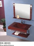 壁挂式不锈钢支架欧式钢化玻璃台面盆洗脸池洗手台卫生间卫浴室柜