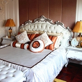 欧式床实木床双人床1.8米北欧真皮床1.5米新古典卧室家具简约现代
