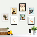 特价带外框精品diy数字油画客厅卧室动物手绘画 鹿