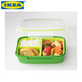 宜家代购库拉午餐盒便当盒微波炉塑料长方形饭盒学生儿童快餐带盖