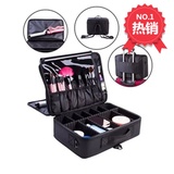 韩版隔板化妆包新款化妆箱三层大容量专业化妆师专用工具包包邮