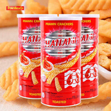 包邮 泰国进口零食品 好吃卡乐美原味大罐薯条虾条110g*3罐组合