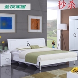 全友家居 卧室双人床环保家具床套装板式家具组合五件套106905