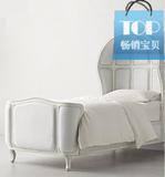 美式实木雕花双人床新古典法式欧式1.5 1.8床做旧复古欧式布艺床