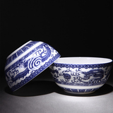 景德镇青花陶瓷碗 4.5/6英寸家用米饭碗面碗汤碗青花瓷餐具釉下彩