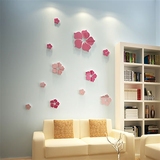 立体墙贴花瓣 花朵DIY手工3D水晶亚克力立体墙贴沙发客厅卧室书房