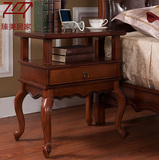 欧美式实木家具简约雕花床头柜欧式休闲茶几边桌边几角几储物柜子