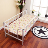 儿童床带护栏单人床铁艺公主床男孩便携宝宝床加固折叠床特价包邮