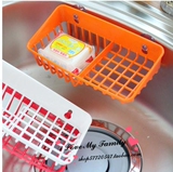 日本进口吸盘 厨房钢丝球 抹布架 刷碗海绵控水盒 洗碗巾收纳盒
