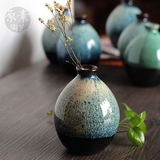 日式手工个性复古小花器陶瓷 家居装饰品水培花插花瓶 创意摆件