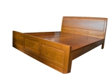 柚木家具简约现代1.8米卧室双人实木大床全缅甸柚木婚床厂家直销