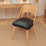 简约实木咖啡厅酒吧椅 商用休闲软包椅 宜家现代简约实木餐椅子