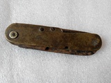 古玩杂项收藏民国老刀子铜皮刀子多用处刀具老物件实物标本怀旧