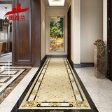 3d抛晶砖地砖拼花 过道走廊玄关客厅地毯欧式瓷砖地板砖地面拼图