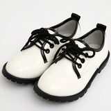儿童皮鞋男童秋款细带单鞋白色表演鞋2016新款韩版童鞋小皮鞋