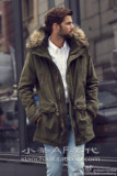 美国代购AF abercrombie fitch 男款外套冬季重磅野兽派克军大衣