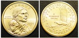 【美洲】全新 美国萨卡加维1元纪念币 2003年 飞鹰版 外国硬币