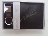CK Calvin Klein 美国专柜 男士真皮钱包钥匙扣礼盒 软面皮 79220