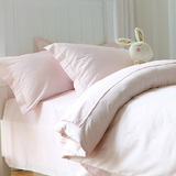 Linpure 粉色芭比公主床儿童四件套 纯棉床单被套 1.5米床上用品