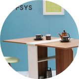 SOFSYS折叠餐桌小户型家用吃饭桌多功能方桌简易伸缩桌可收纳桌子