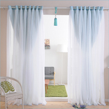 韩式定制窗帘成品特价客厅卧室纯色蕾丝飘窗落地遮阳全遮光窗帘布