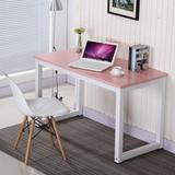 学生书桌儿童写字台长条培训桌办公桌简约台式电脑桌粉色蓝色书桌