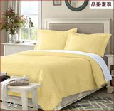 床盖绗缝被外贸盖被纯棉春夏凉空调被粉色1.8三件套美式床上用品