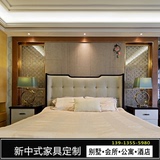 新中式床现代简约床实木双人床婚床酒店别墅会所样板房间家具现货