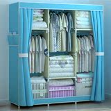 婴幼儿小孩子房间简易环保布艺无纺布衣柜 特大容量时尚衣橱JSB67