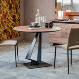 loft美式实木圆形餐桌茶几咖啡厅桌椅客厅铁艺实木餐桌椅组合